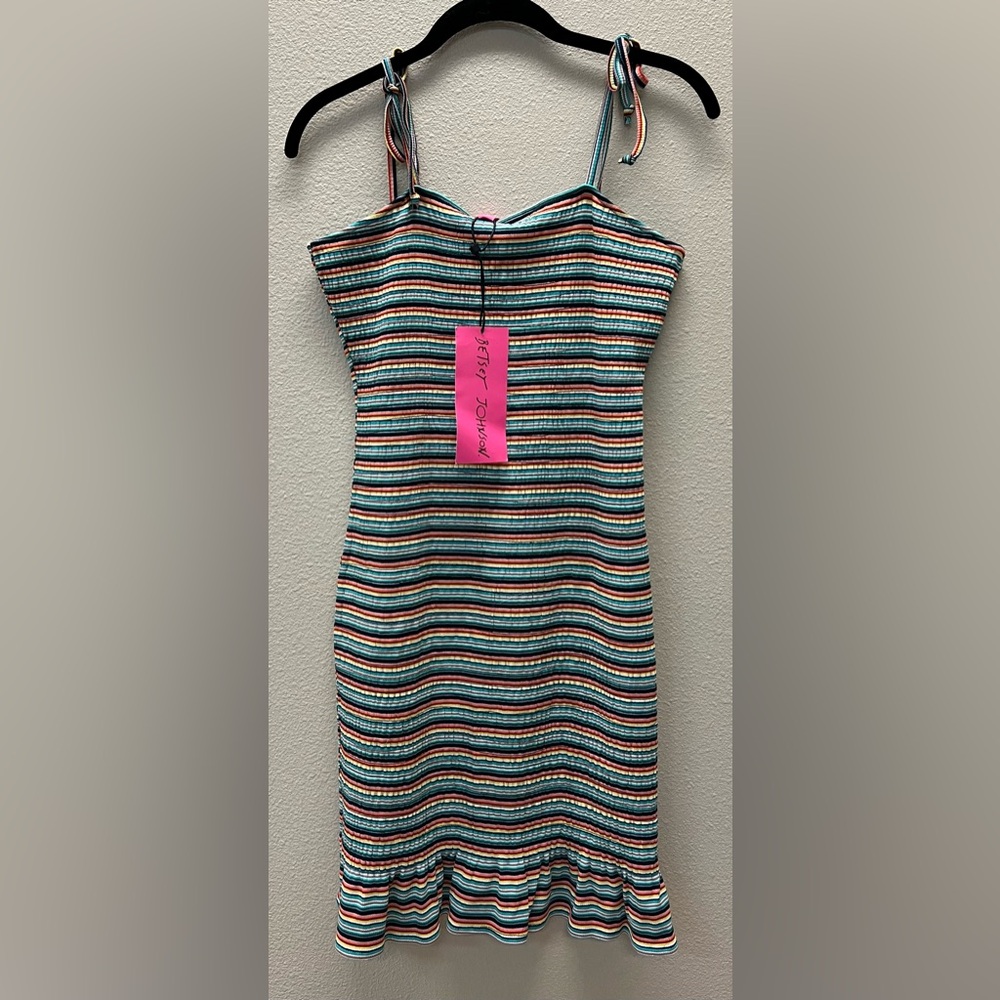 Betsey Johnson New With Tags Medium Vibrant Striped Dress - Picture 7 of 7